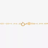 Made in Italy Womens 10K Gold 18 Inch Link Chain Necklace