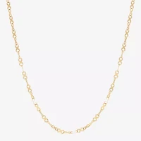 Made in Italy Womens 10K Gold 18 Inch Link Chain Necklace