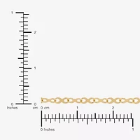 Made in Italy Womens 10K Gold 18 Inch Link Chain Necklace