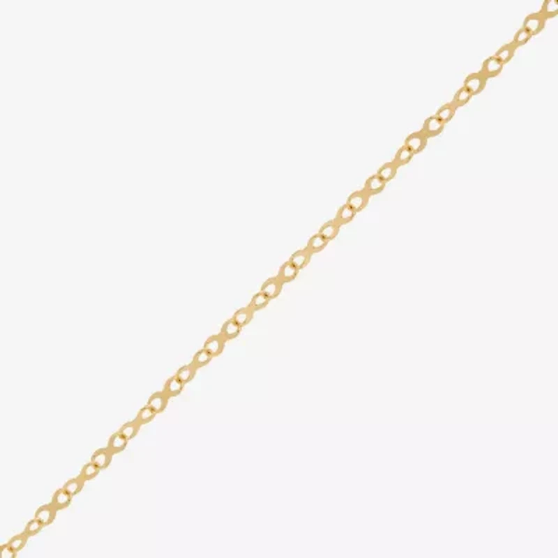 Made in Italy Womens 10K Gold 18 Inch Link Chain Necklace