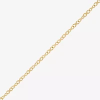 Made in Italy Womens 10K Gold 18 Inch Link Chain Necklace