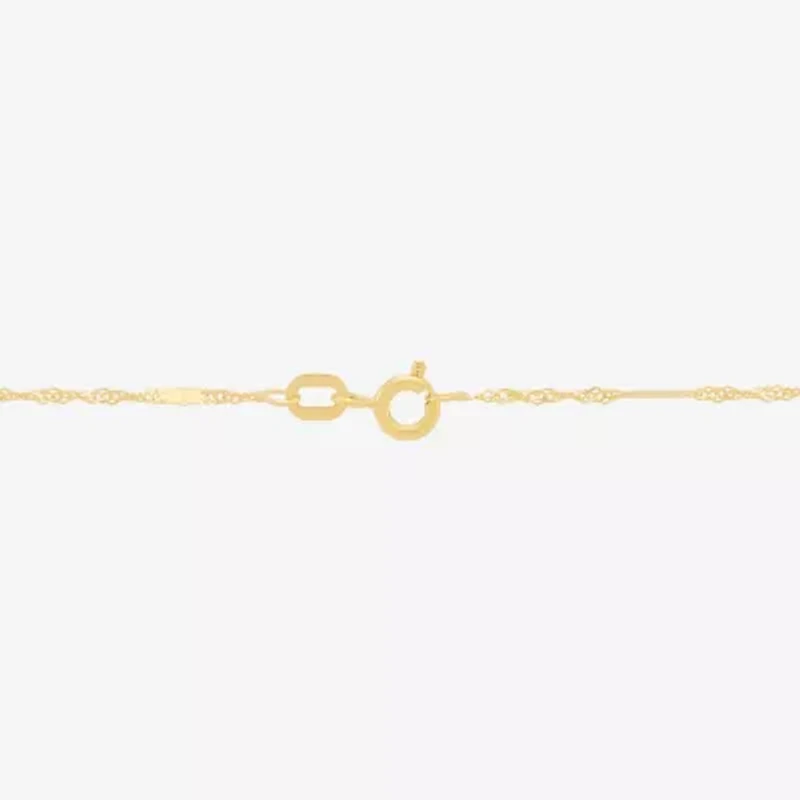 Made in Italy Womens 10K Gold 18 Inch Singapore Chain Necklace