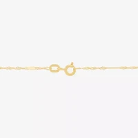 Made in Italy Womens 10K Gold 18 Inch Singapore Chain Necklace