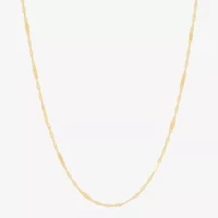 Made in Italy Womens 10K Gold 18 Inch Singapore Chain Necklace