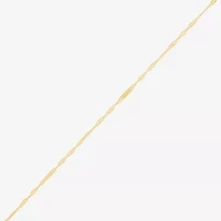 Made in Italy Womens 10K Gold 18 Inch Singapore Chain Necklace