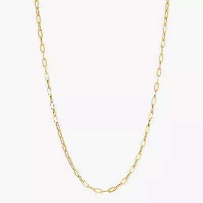 Made in Italy Womens 10K Gold 18 Inch Chain Necklace