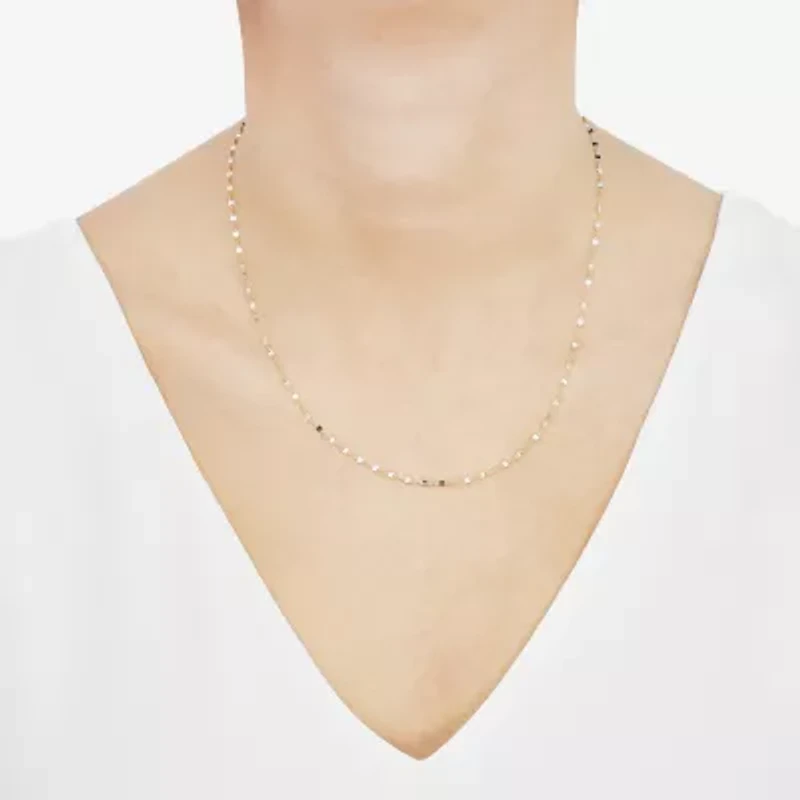 Gold Addiction Womens 10K Gold 18 Inch Chain Necklace