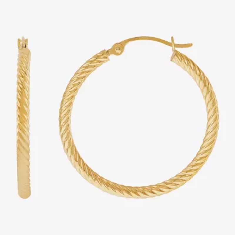 Womens 10K Gold Hoop Earrings