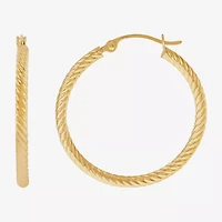 Womens 10K Gold Hoop Earrings