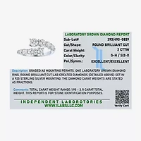 Diamond Addiction (G-H / Si2-I1) Womens 2 CT. T.W. Lab Grown White Sterling Silver Bypass  Cocktail Ring