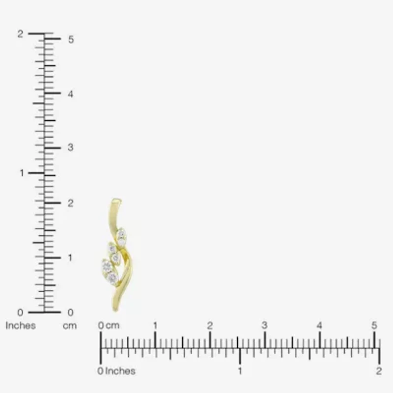 H-I / Si1) Womens 1/ CT. T.W. Lab Grown White Diamond 14K Gold Over Silver 18 Inch Pendant Necklace