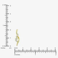 H-I / Si1) Womens 1/ CT. T.W. Lab Grown White Diamond 14K Gold Over Silver 18 Inch Pendant Necklace