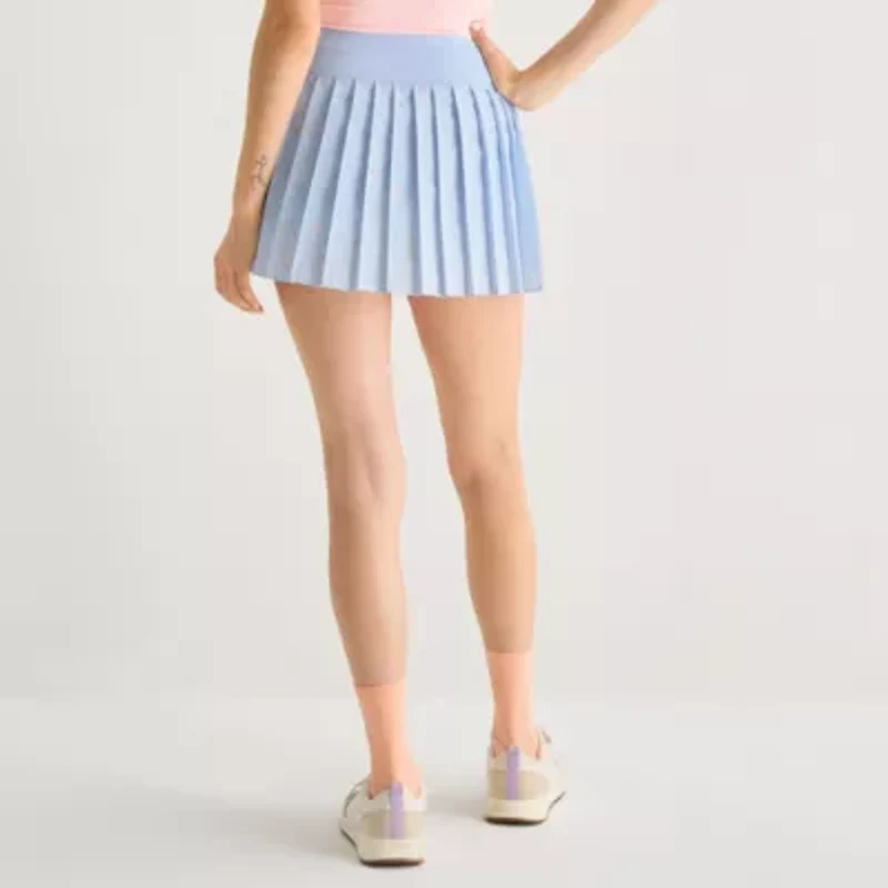 Arizona Womens Juniors Mid Rise Active Pleated Skirt