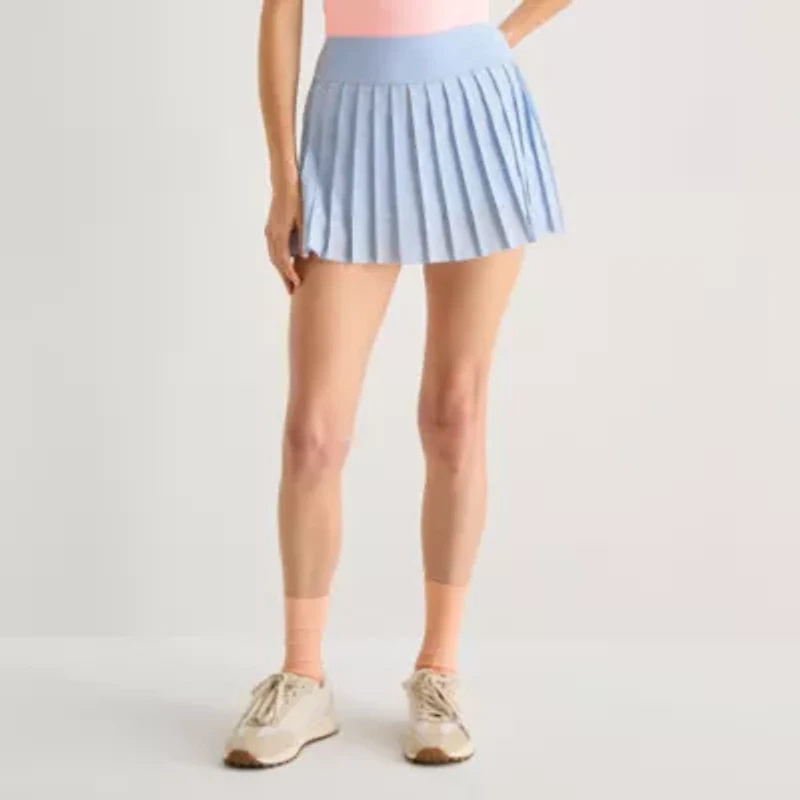 Arizona Womens Juniors Mid Rise Active Pleated Skirt