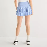 Arizona Womens Juniors Mid Rise Mini Active Pleated Skirt