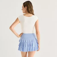 Arizona Smooth Womens Juniors Scoop Neck Sleeveless Bodysuit