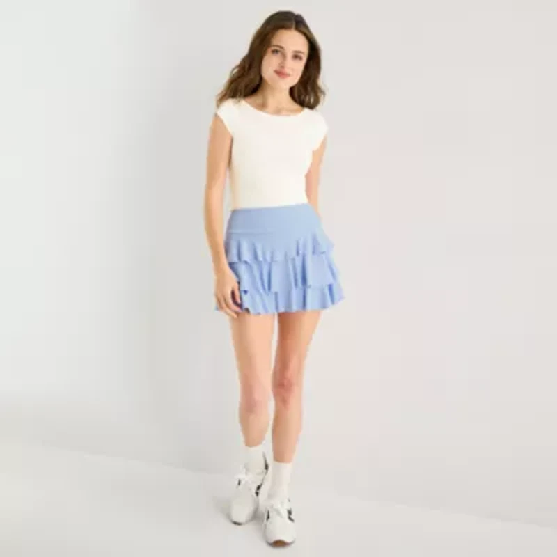 Arizona Smooth Womens Juniors Scoop Neck Sleeveless Bodysuit