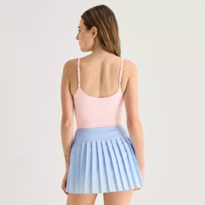 Arizona Smooth Womens Juniors Scoop Neck Short Sleeve Bodysuit