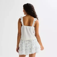 Arizona Womens Juniors Scoop Neck Sleeveless Camisole