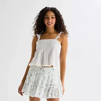 Arizona Womens Juniors Scoop Neck Sleeveless Camisole