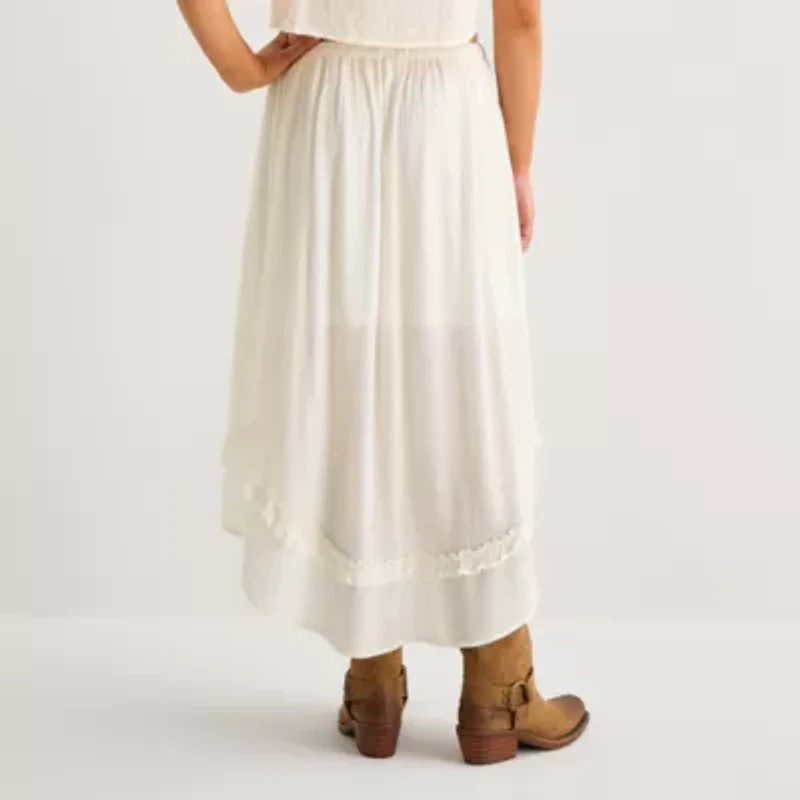 Arizona Womens Juniors Mid Rise Maxi Skirt