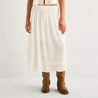 Arizona Womens Juniors Mid Rise Maxi Skirt