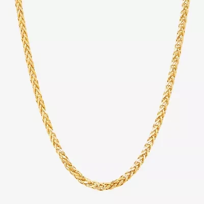 Limited Quantities! Womens 14K Gold 22 Inch Spiga Chain Necklace