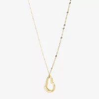 Limited Quantities! Womens 10K Gold Heart Inch Pendant Necklace