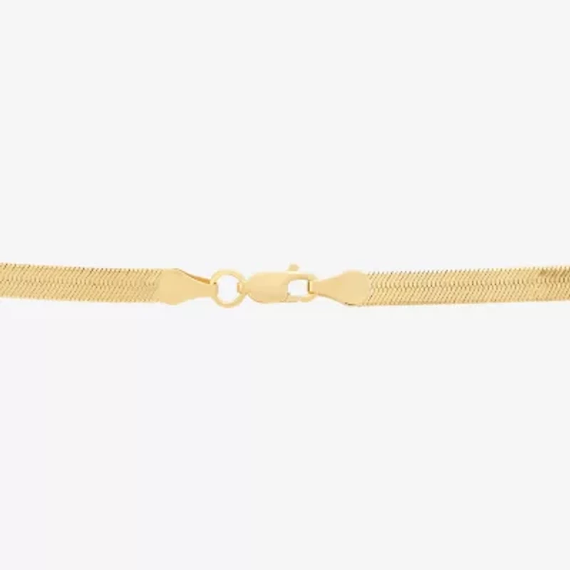 Limited Quantities! Womens 14K Gold 18 Inch Herringbone Chain Necklace
