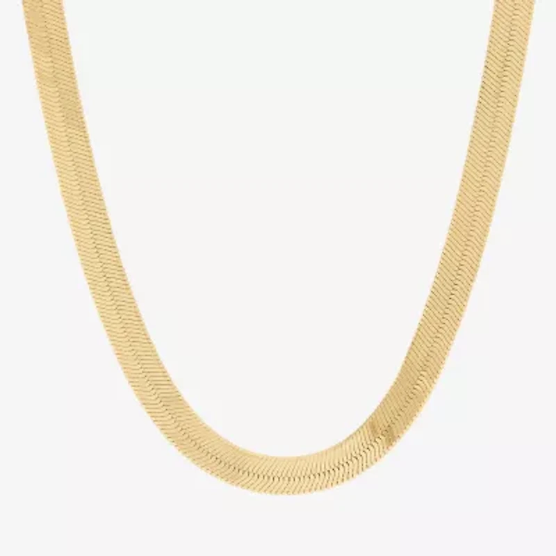 Limited Quantities! Womens 14K Gold 18 Inch Herringbone Chain Necklace