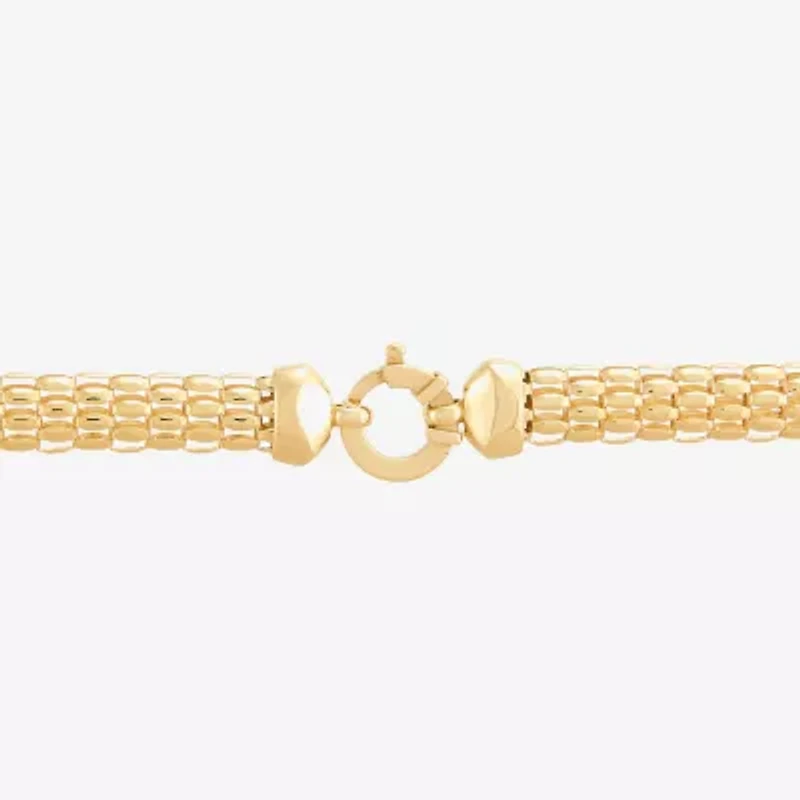Limited Quantities! Womens 10K Gold 18 Inch Popcorn Chain Necklace
