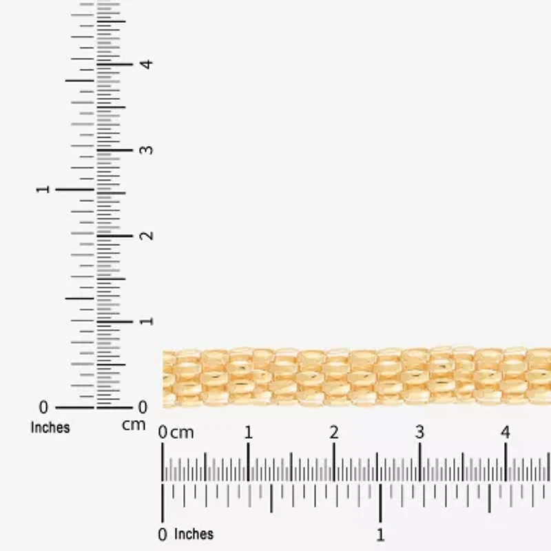 Limited Quantities! Womens 10K Gold 18 Inch Popcorn Chain Necklace