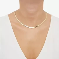 Limited Quantities! Womens 10K Gold 18 Inch Herringbone Chain Necklace