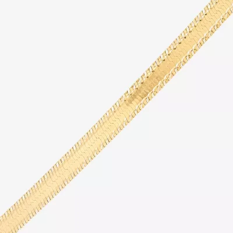 Limited Quantities! Womens 10K Gold 18 Inch Herringbone Chain Necklace