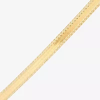 Limited Quantities! Womens 10K Gold 18 Inch Herringbone Chain Necklace