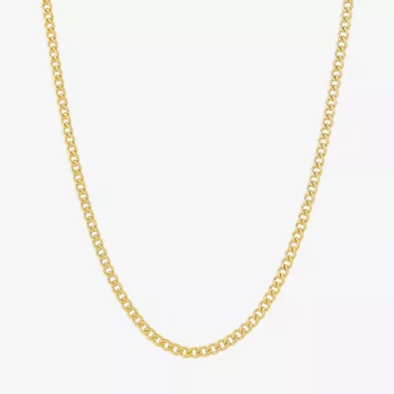 Limited Quantities! Womens 10K Gold 22 Inch Curb Chain Necklace