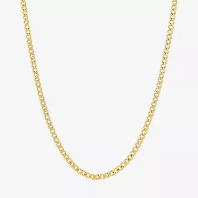 Limited Quantities! Womens 10K Gold 22 Inch Curb Chain Necklace