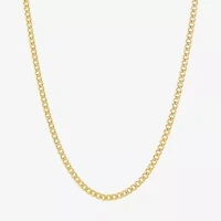 Limited Quantities! Womens 10K Gold 22 Inch Curb Chain Necklace