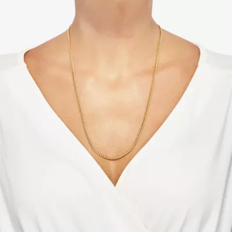 Limited Quantities! Womens 10K Gold 22 Inch Curb Chain Necklace