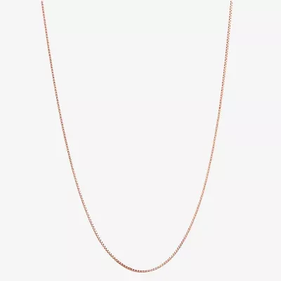 Limited Quantities! Womens 10K Gold 18 Inch Box Chain Necklace