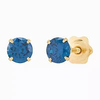 Limited Quantities! Cubic Zirconia 14K Gold 4mm Round Stud Earrings