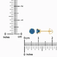 Limited Quantities! Cubic Zirconia 14K Gold 4mm Round Stud Earrings