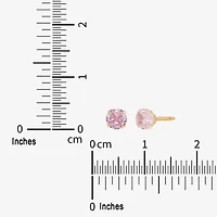 Limited Quantities! Cubic Zirconia 14K Gold 4mm Round Stud Earrings