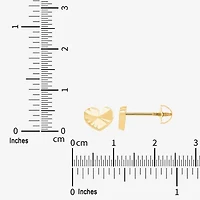 Limited Quantities! 14K Gold 6mm Heart Stud Earrings