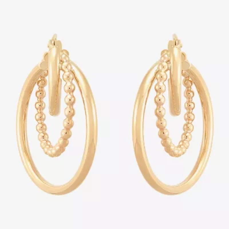 Limited Quantities! Womens 10K Gold Hoop Earrings
