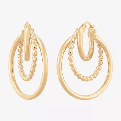 Limited Quantities! Womens 10K Gold Hoop Earrings