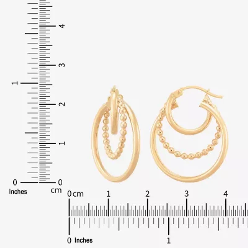 Limited Quantities! Womens 10K Gold Hoop Earrings