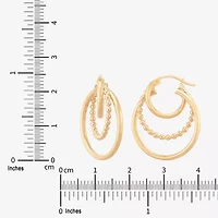 Limited Quantities! Womens 10K Gold Hoop Earrings