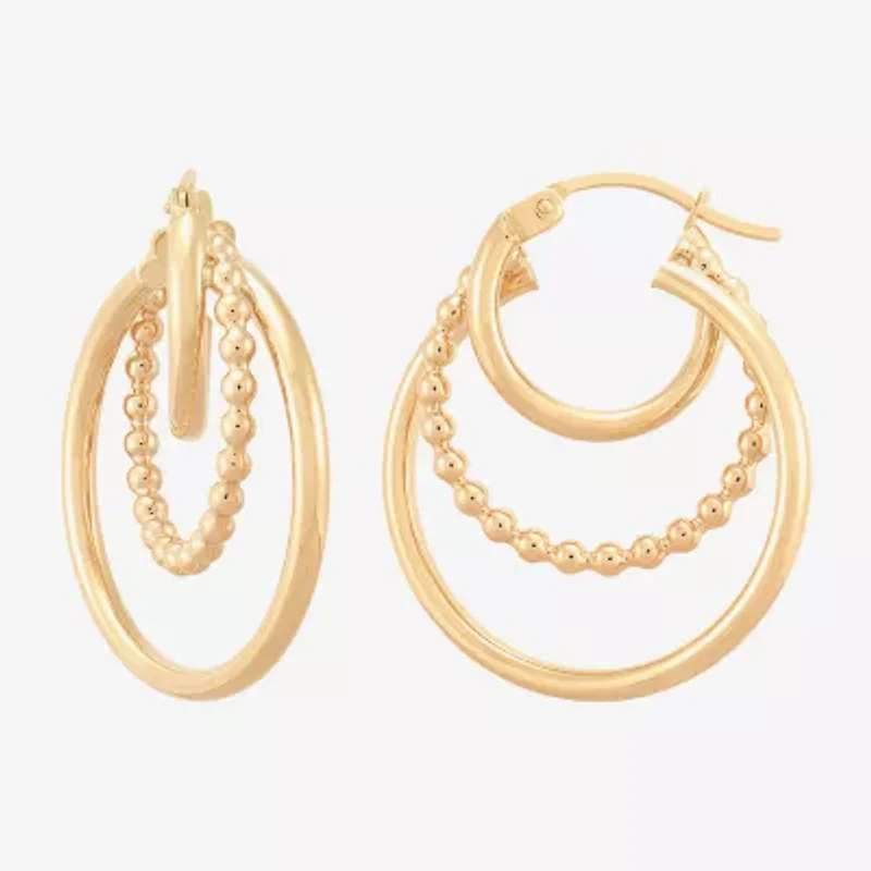Limited Quantities! Womens 10K Gold Hoop Earrings