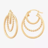 Limited Quantities! Womens 10K Gold Hoop Earrings